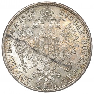 Austria, Franz Joseph I, 1 florin 1878