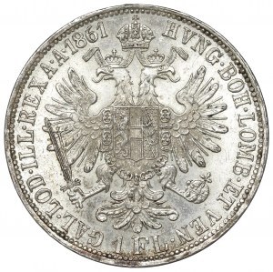 Austria, Franz Joseph I, 1 florin 1861 A