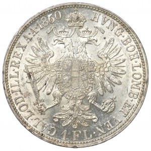Austria, Franz Joseph I, 1 florin 1860 A