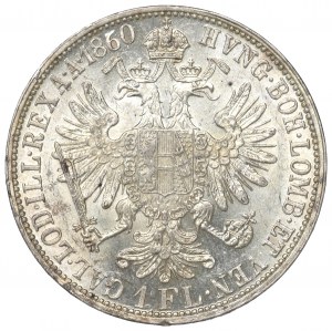 Austria, Franz Joseph I, 1 florin 1860 A