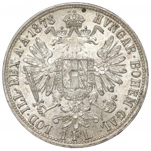 Austria, Franz Joseph I, 1 florin 1878