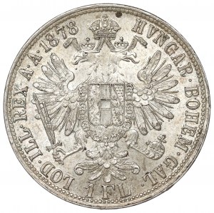 Austria, Franz Joseph I, 1 florin 1878