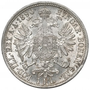 Austria-Hungary, Franz Joseph I, 1 florin 1890