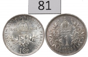 Austria, Lot 1 crown 1894 and 1908