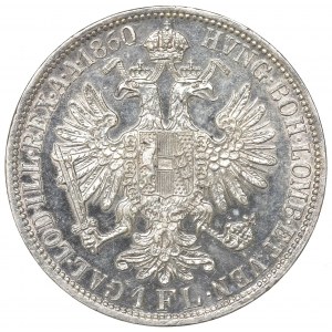 Austria, Franz Joseph I, 1 florin 1860 A