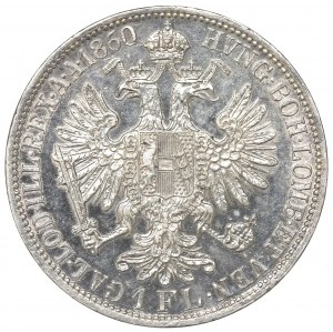 Austria, Franz Joseph I, 1 florin 1860 A