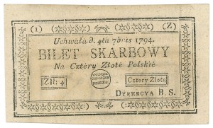 Kosciuszko uprising, 4 zloty 1794