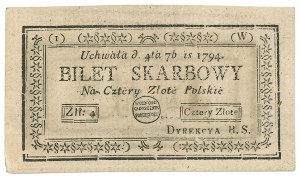 Kosciuszko uprising, 4 zloty 1794
