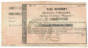 January Uprising, Provisional Bond of 100 zloty 1863