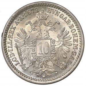 Austria, Franz Joseph, 10 kreuzer 1872