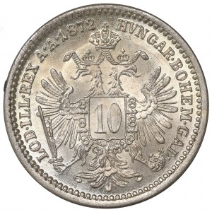 Austria, Franz Joseph, 10 kreuzer 1872
