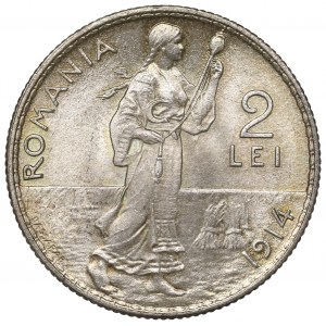 Romania, Carol I, 2 lei 1914