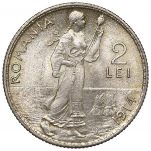 Romania, Carol I, 2 lei 1914