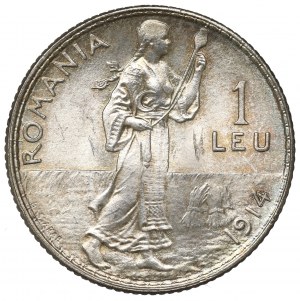 Romania, 1 leu 1914