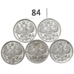 Russia, Nicholas II, Lot 15 kopecks 1912-16