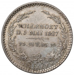 Germany, Saxony, 1/6 thaler 1827 - King's death