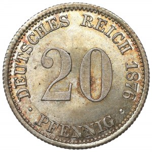 Germany, 20 pfennig 1876