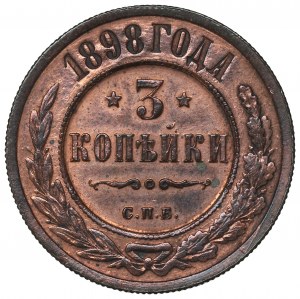 Russia, Nicholas II, 3 kopecks 1898