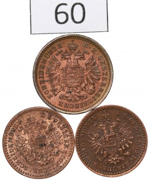 Austria, Lot 5/10-1 kreuzer 1859-91