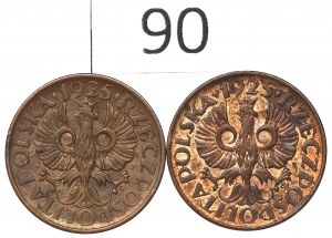 Second Republic, Set of 2 pennies 1925