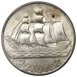 II Republic of Poland, 2 zlote 1936, Ship