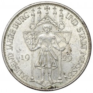 Germany, Weimar Republic, 3 mark 1929 E, Dresden