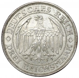 Germany, Weimar Republic, 3 mark 1929 E, Dresden