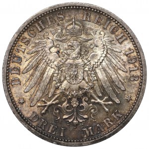 Germany, Preussen, 3 mark 1913 - 25 years of Wilhelm II reign
