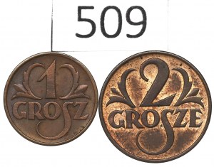 Second Republic, Set 1-2 pennies 1925