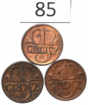 Second Republic, Set of 1 penny 1923-36