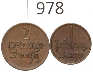 WMG, Set of 1-2 fenigs 1926-37
