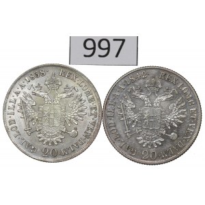Austria, Lot 20 kreuzers 1838-42