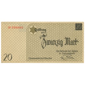 Litzammstadt Getto, 20 mark 1940 - PMG 64