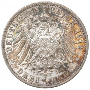 Germany, Preussen, 3 mark 1912