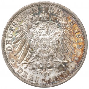 Germany, Preussen, 3 mark 1912