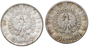 Second Republic, Set of 5 Gold 1934-36 Pilsudski