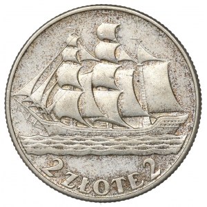 II Republic of Poland, 2 zlote 1936, Ship