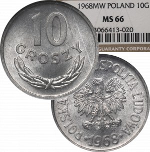 PRL, 10 pennies 1968 - NGC MS66