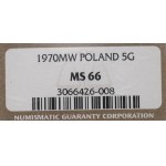 PRL, 5 groszy 1970 - NGC MS66