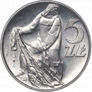 PRL, 5 zlotys 1959 Rybak - PCG