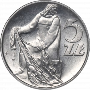 PRL, 5 zloty 1959 Fisherman - PCG