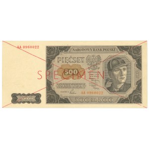 500 złotych 1948 - AA- SPECIMEN