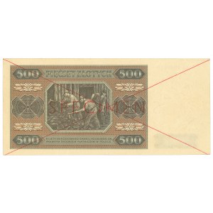 500 złotych 1948 - AA- SPECIMEN