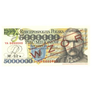 5 Millionen 1995 - MODELL - YA 0000000 -.