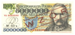 5 million 1995 - MODEL - YA 0000000 -.