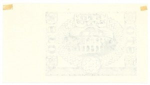 Black print of the reverse of 100 zloty 1940 - without series and numbering