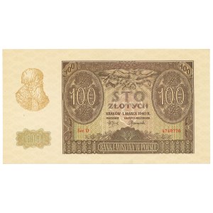 GG, 100 złotych 1940 - D