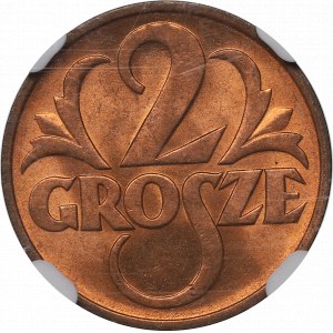 II Republic of Poland, 2 groschen 1937 - NGC MS65 RD