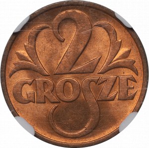 II Republic of Poland, 2 groschen 1937 - NGC MS65 RD