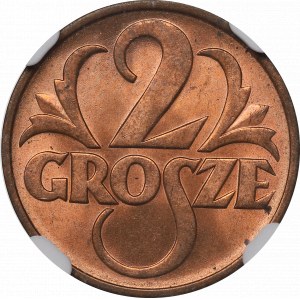 II Republic of Poland, 2 groschen 1937 - NGC MS66 RD